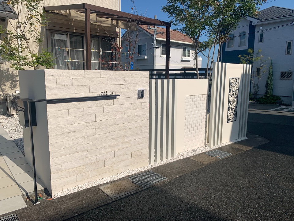 門柱施工例 – Y様邸