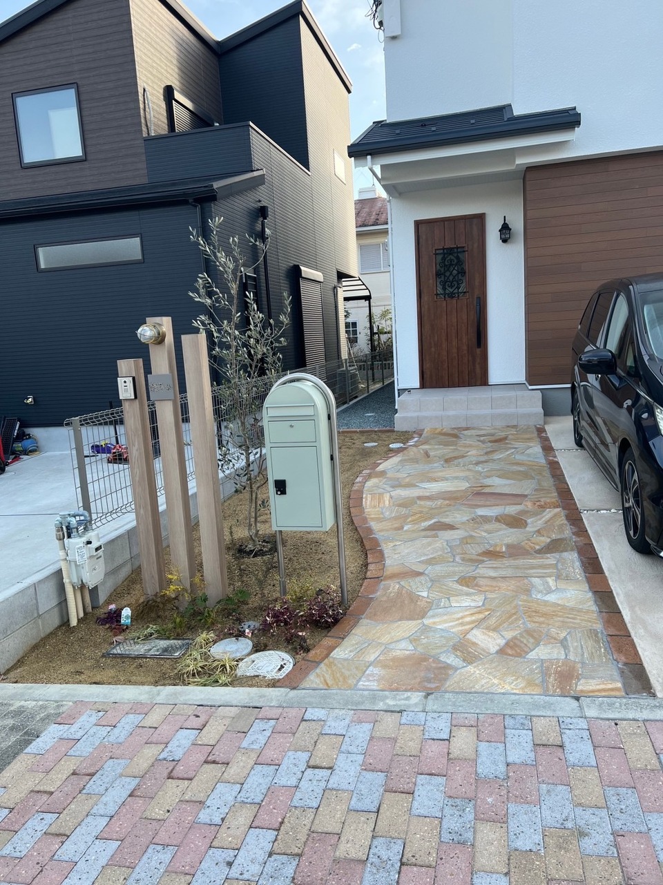 門柱施工例 – Q様邸